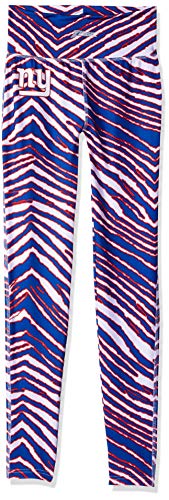 Zubaz NFL Women's Zebra Leggings, New York Giants X-Small Multi