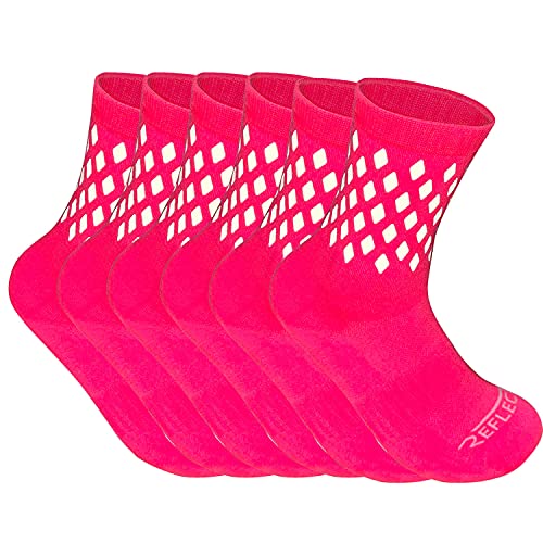 High Reflective Cycling And Running Socks - Night Safety (L, Pink) #TOP3