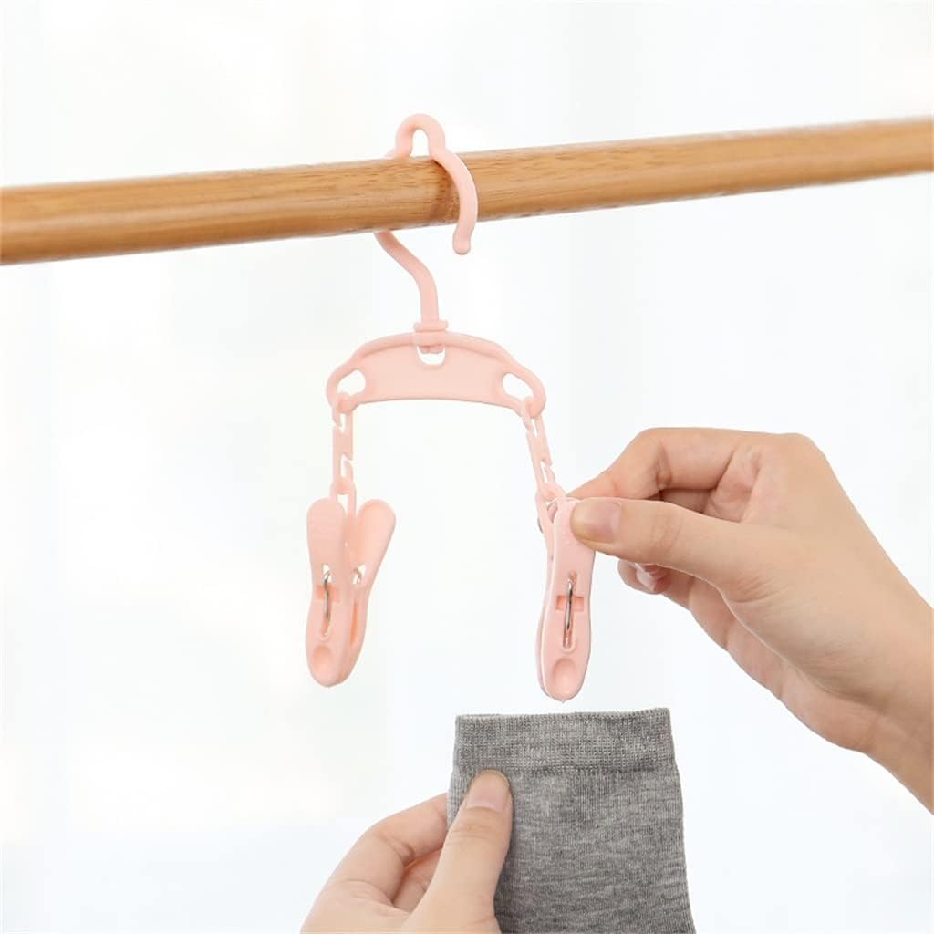 Wäschetrockner, Reisebügel, tragbar, Wäscheklammer aus Kunststoff, kompakt, Mini, faltbar, Unterwäsche, Rack Panty Socken, Clip (Farbe: Pink, Größe: 18 x 8,5 cm) (Farbe: Grün, Größe: 18 x 8,5 cm)