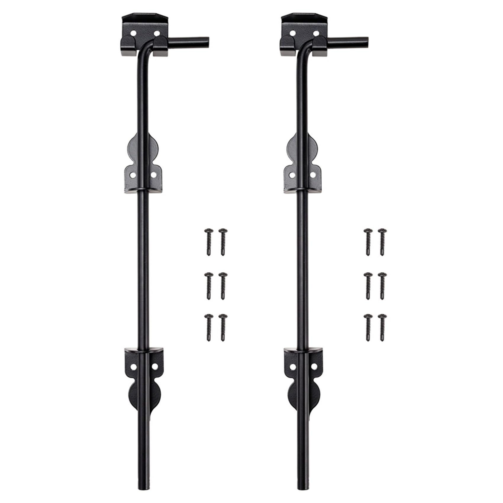 Jnchdghwa 2X Heavy Duty Gate Latche Portable Cane Bolt Door Lock Door Stop Hardware for Single Open Door Gate Wooden Fence