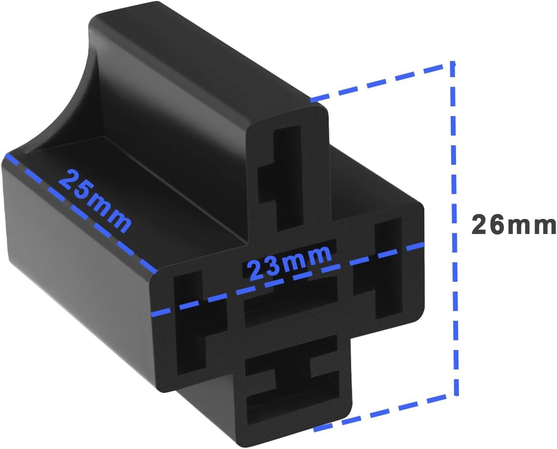 The Lord of the Tools 4 Sets Car Relay Plug Holders with 6.3mm Terminals for 4 Pin 5 Pin Relays 10A 12V/24V Automotive Relay Socket Base Connector Replacement Parts