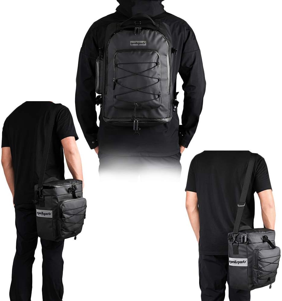 QUALISPORTS Bike Rack Bag E-Bike Pannier Bag Set 3 in 1 Bicycle Multifunction Saddle Bag Shoulder Bag Laptop Travel Bag Waterproof Combined Cargo Bag Customized design