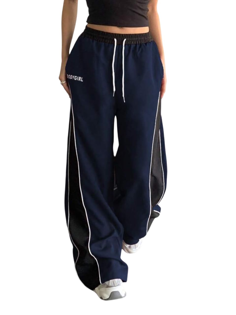 Gupta Fashion Wide Leg Track Pants | Adjustable Drawstring Waist | Comfortable Athletic & Casual Wear for Women | Soft & Stylish Fabric