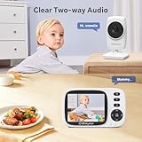 Babystar Baby Monitor with Camera and Night Vision,3.2inch Screen Wireless Video Baby Monitor with Rechargeable Battery, VOX Mode, Temperature Monitoring,Two-Way Audio,Soothing Sounds & Lullabies - Image 5