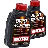 BandelOne enthält 2x 1L 8100 Eco Clean 0W30 Öl Motoröl Acea C2 Wss M2C 950 A Euro 4 5 6 Öl
