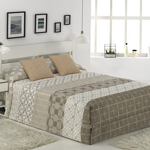 DHESTIA HOME - Edredón Conforter Nórdico Invierno Ajustable para Cama Adyra Beige (Cama 150/160)