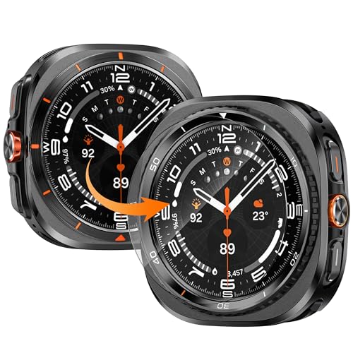 Spapoy 3 in 1 Metal Case for Samsung Galaxy Watch Ultra 47mm with Screen Protector, Rugged Metal Bumper with 9H Tempered Glass Film + Back Cover for Galaxy Watch Ultra 47mm by Spapoy - Used condition - Image 7
