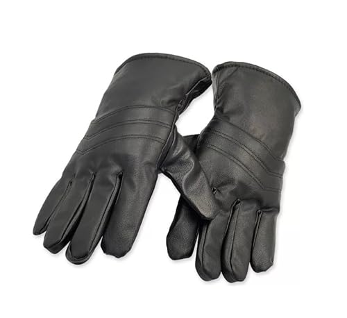 Luva Motoqueiro Proteção Contra Frio Manta Térmica Par Couro (Grande)