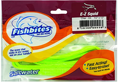 Fishbites EZ Squid - Fast Acting (Chartreuse)