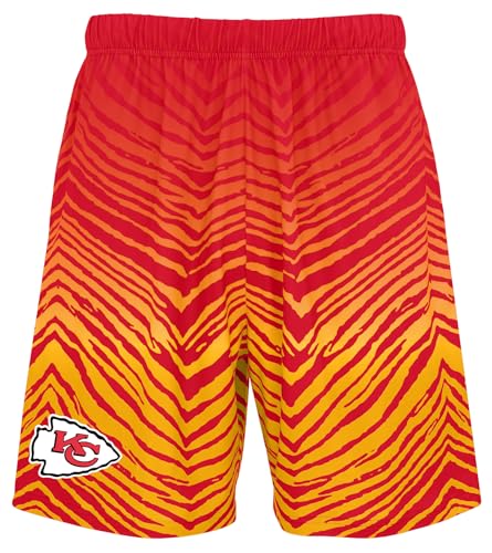 Zubaz NFL Men's Adult 7" Inseam Shorts in Vibrant Camo, Zebra, Confetti and Fade Styles (Small - 3XL)