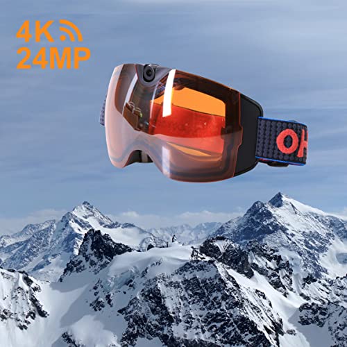 Oho Camera Ski Goggles, 4K Camera Snowboard Goggles With Wifi Feature And Adjusted View Of Camera Recroding #TOP6