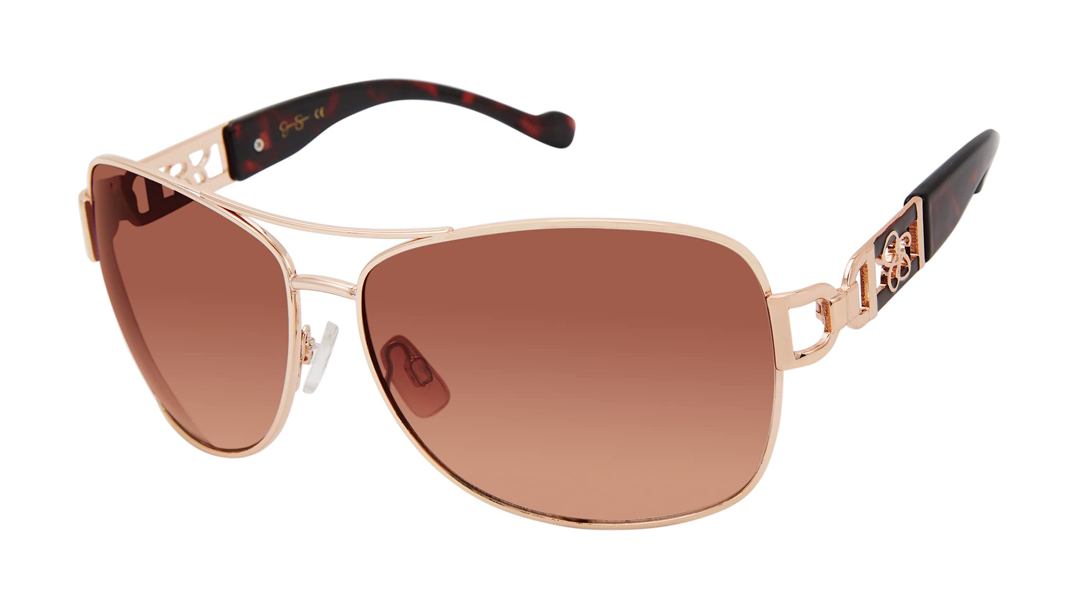 Jessica Simpson J5713 Lavish Women's Rectangular Metal Sunglasses with 100% UV Protection. Glam Gifts for Her