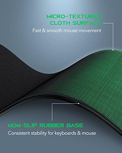 Black Shark Gaming Mouse Mat XXL Mouse Pad 1200*600 mm Oversized Mousepad Desk Pad with Smooth Waterproof Surface, Gaming Mouse Pad with smooth surface and Anti-Fray Stitched Edges, Black, Manta P4
