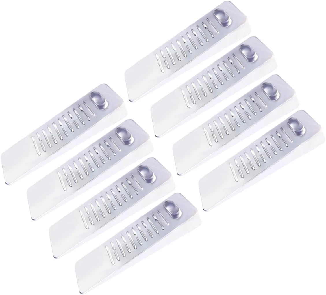 8pcs Transparent Furniture Leveling Shims Multi-Functional Pads for Table Legs Door Stoppers Sturdy Stackable Design for Uneven Floors Noise Reduction