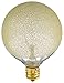 Bulbrite 40G16/ICE/E12 Incandescent Crystal Collection G16 Globe Light with Candelabra Base, 40-watt, Amber Ice