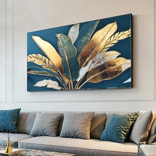 Impression sur toile de plantes tropicales avec feuilles de bananier