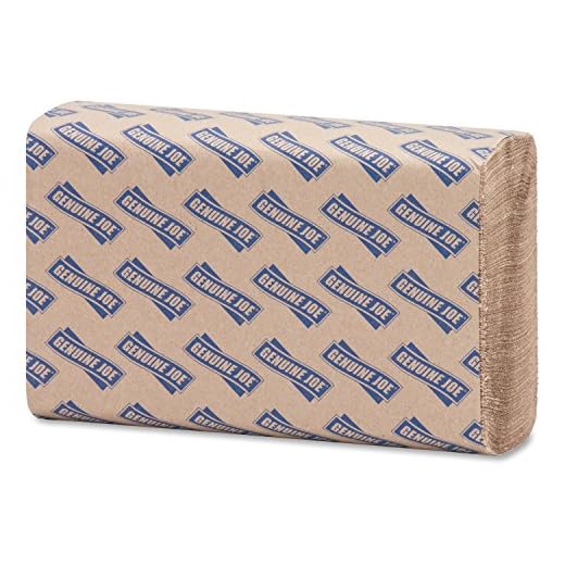 Genuine Joe GJO21040 Multifold Natural Towels, 9.25" x 9.40",Packaging may vary, Pack of 4000