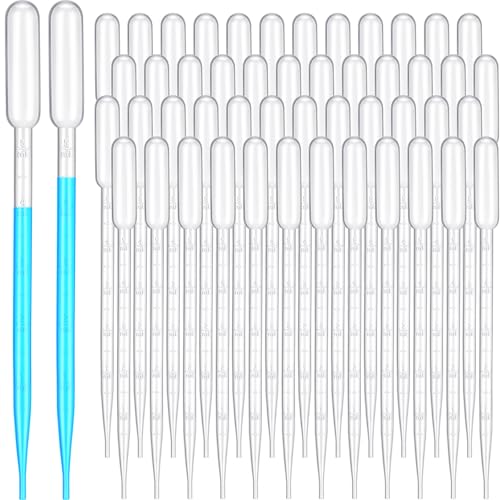 Kingdder 3000 Pcs Plastic Transfer Pipettes, 5 Ml Graduated Disposable