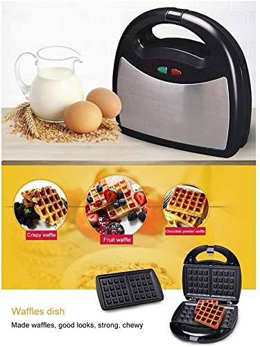 X&J 3 in 1 Waffelhersteller Belgische Sandwich Iron Maschine Electric Panini Presse zum Frühstücksendessen, das Toasting… – Bild 3