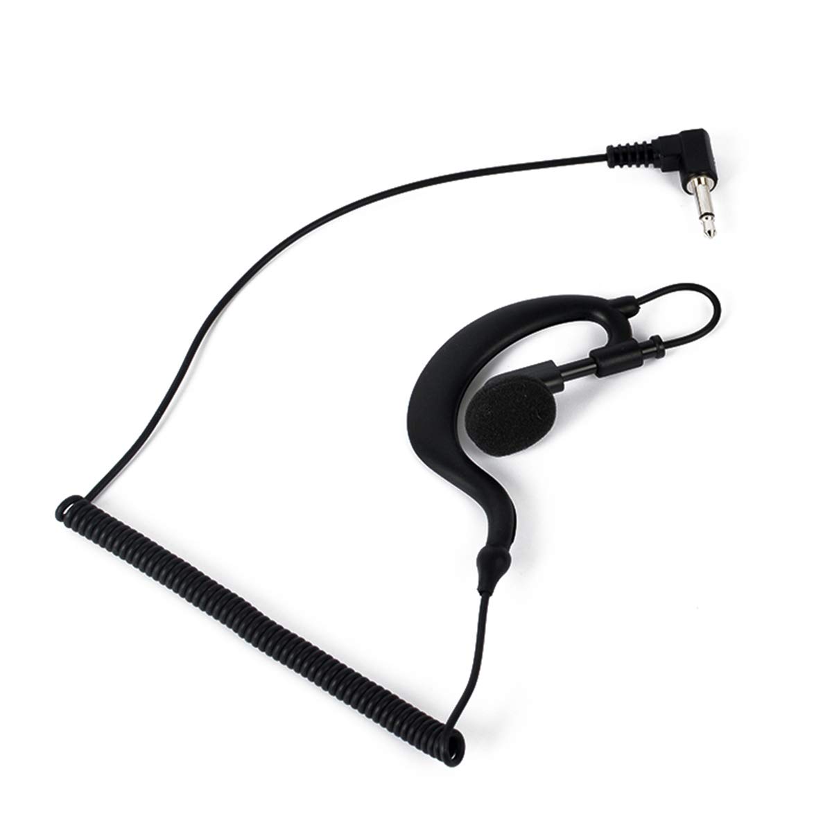 HYS G Forme Oreillette Écouteurs 3,5 mm Écouter Seulement Casque Casque de Sécurité pour Radio Bidirectionnelle Motorola Icom Récepteur (2 PCS.)