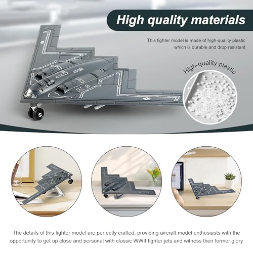 Image of Fighter Jet Toy, Fighter Jet Model for Aviation Enthusiasts, Military Aircraft Display for Home Decor, Plastic Fighter Plane Collectible, Jet Toy for Office Desk Display(Style 1)