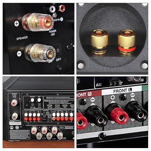 XMSJSIY 4 mm wtyczka bananowa wtyczka do podwójnego gniazda rozdzielacz 1 do 2 przedłużacz audio 14AWG kabel głośnikowy HIFI z wtyczką bananową pozłacana wtyczka 4 mm przewód głośnikowy - 1 para