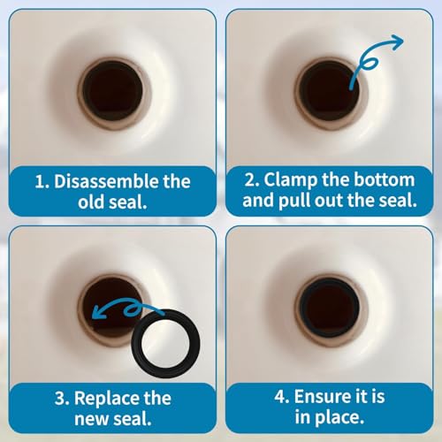Image of 2 Pack RV Toilet Seal，3.9 Inch Flush Ball Seal Gasket Replacement 385311658 for Dometic 300 /310 /320，High-Grade Rubber Toilet Seal Parts Solve Leakage Problem