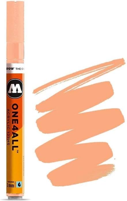 Molotow ONE4ALL Acrylic Paint Marker, 2mm, Peach Pastel, 1 Each (127.214)