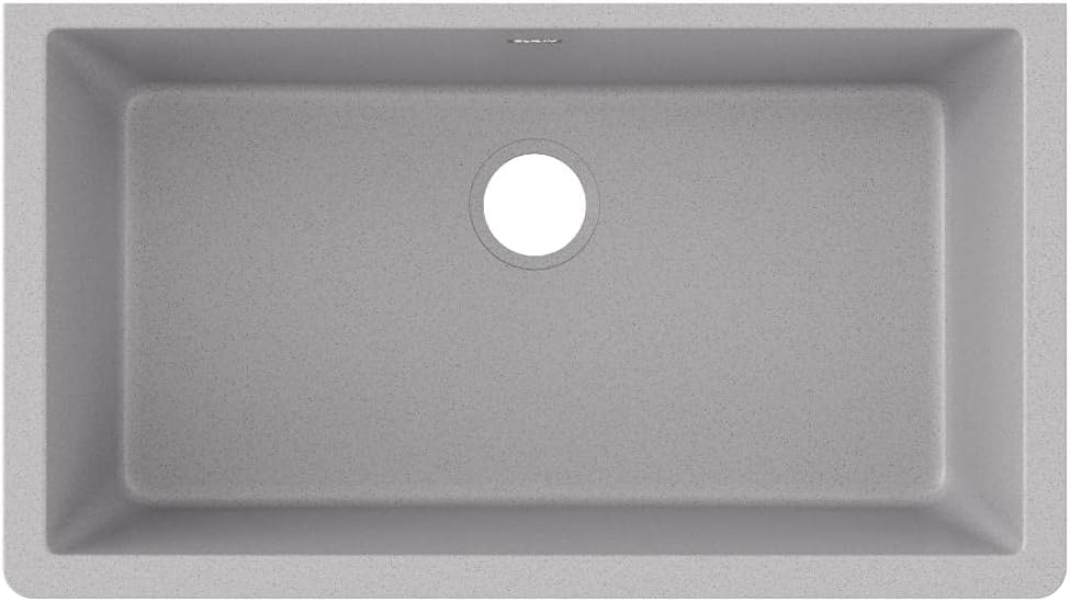 Quartz Classic ELGRU13322GS0 Greystone Single Bowl Undermount Sink