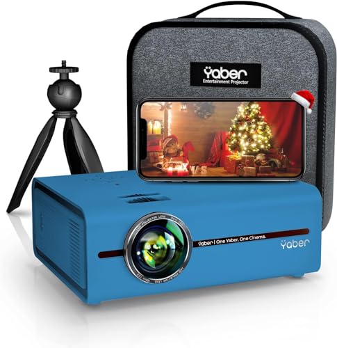 Videoprojecteur 2.4G&5G Dual-Band WiFi Bluetooth,YABER V5 7500L Mini Projecteur Supporte 1080p Full HD Retroprojecteur avec Fonction de Zoom,Compatible avec iOS/PS5/Android/TV Stick etc.