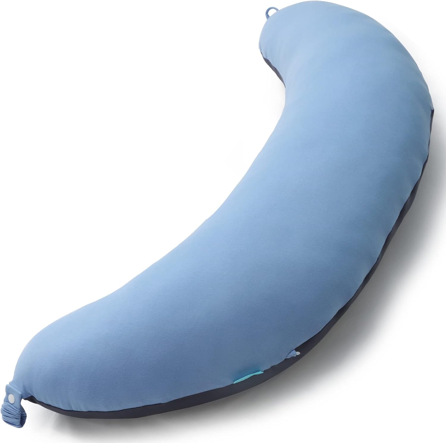 BYRIVER 39" Small Body Pillow for Side Sleepers Back Hip Pain Support C Shaped Cooling Pregnancy Pillow