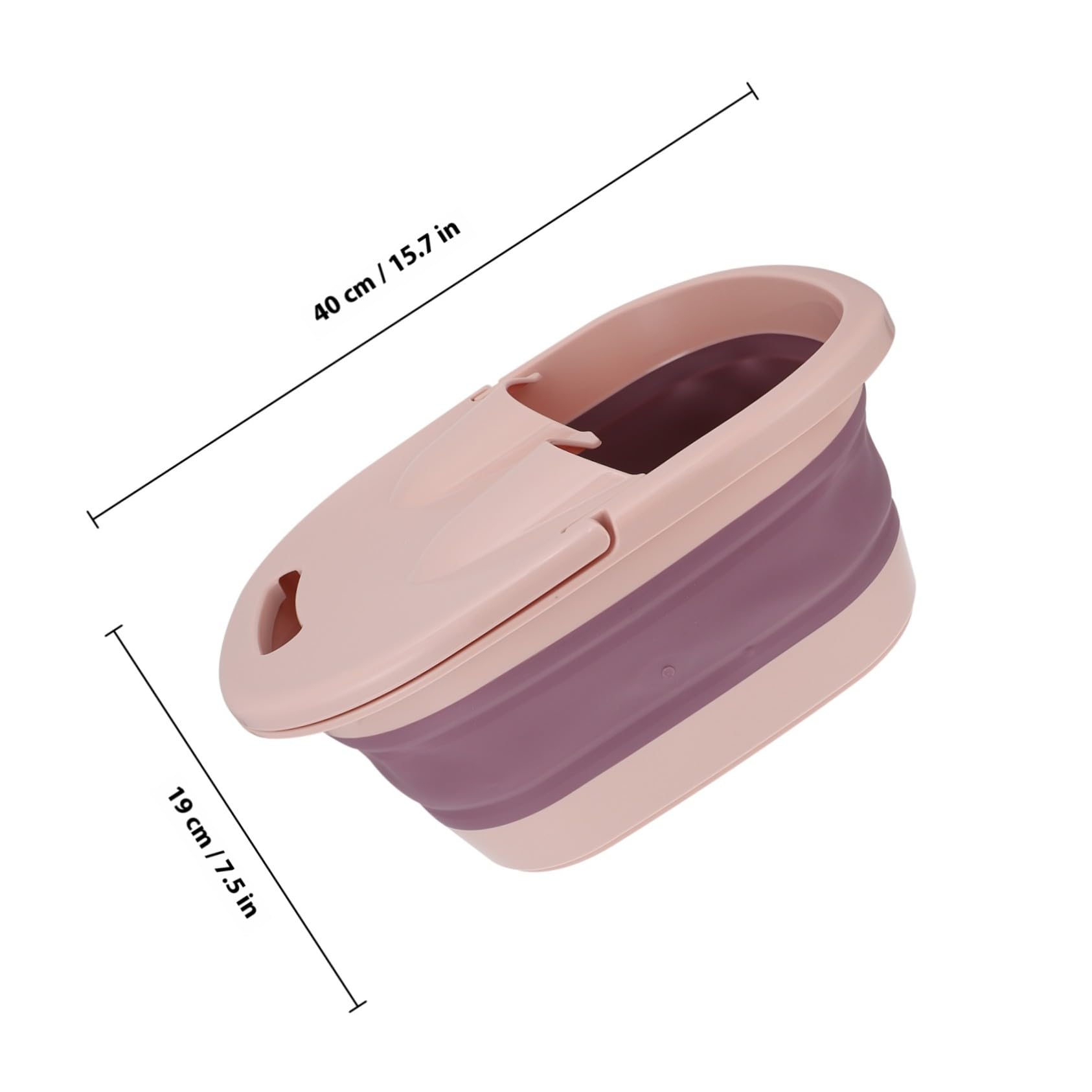 Lavabo para Pies Plegable para Hogar y Viaje, Cubeta Rosa