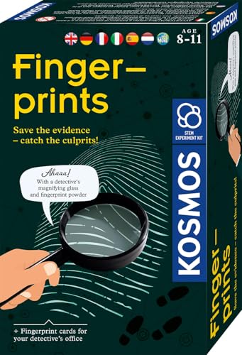 Bild: KOSMOS Fingerabdr�cke, Detektiv-Experimente, Spurensicherung, T�ter �berf�hren, Experimentierset f�r Kinder ab 8 Jahre, Mitbringexperiment, Geburtstagsgeschenk, (DE, EN, FR, IT, ES, NL), multilingual f�r 17,67 EUR bei amazon.de