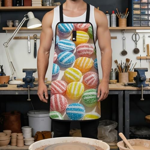 Delantal de trabajo ajustable unisex con múltiples bolsillos miniatura 4