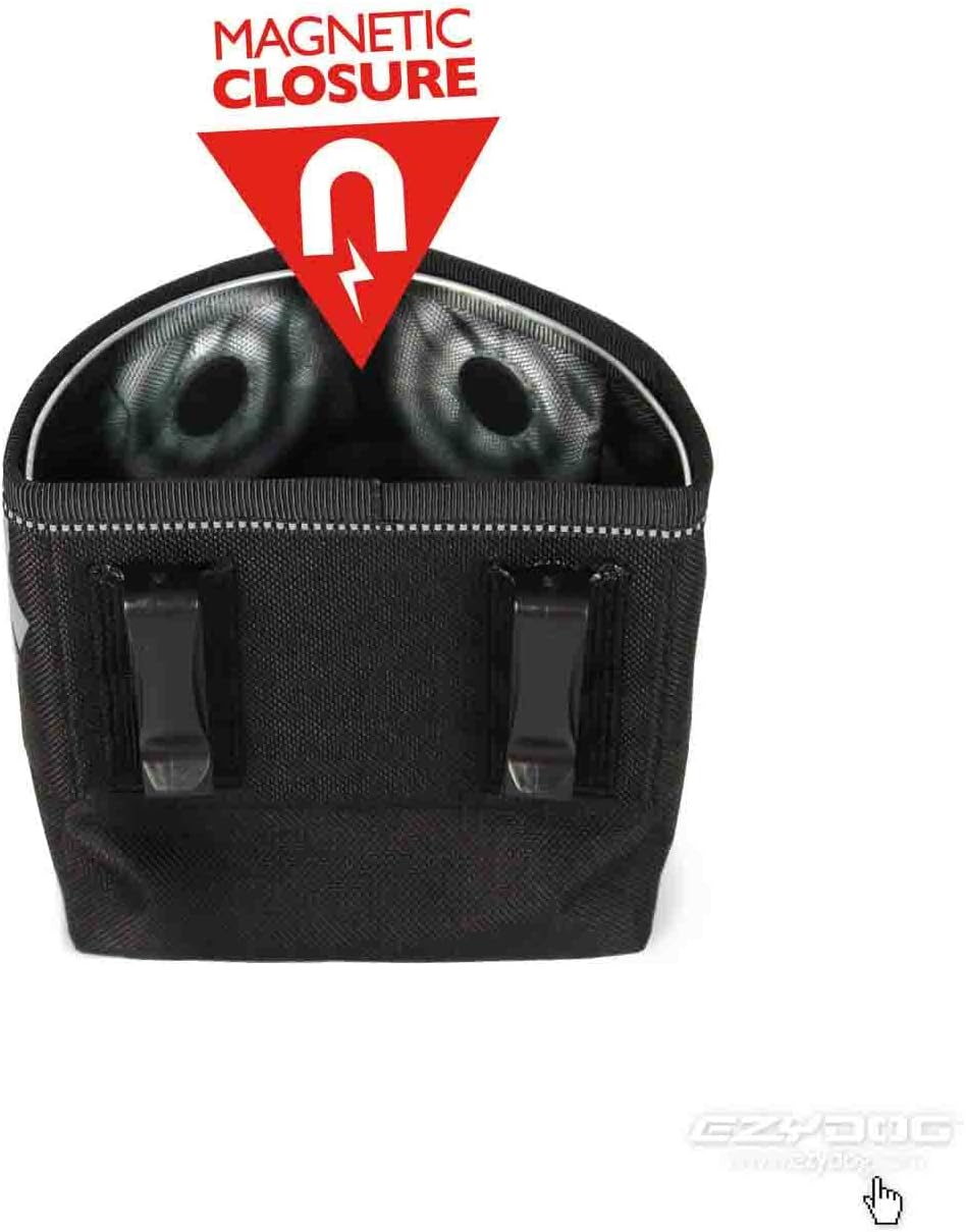 EzyDog SnakPak Wearable Dog Treat Bag Training Pouch with Magnetic Closure, Zipper Pocket, and Belt (Red)