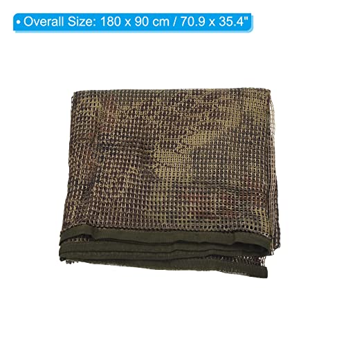 PATIKIL 71"x35" Camouflage Netting Camo Scarf, Mesh Net Camo Veil Camo Neck Scarves Desert Mesh Scarves for Outdoor Games Green - Image 3