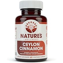 Organic Ceylon Cinnamon - 1200 mg | Powerful Antioxidant | Maintains Joint Health and Mobility | Non-GMO | 60 Veg Capsules
