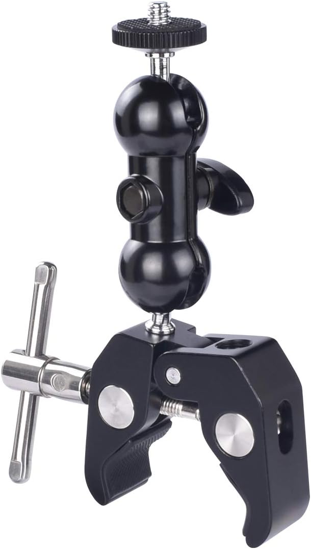 MOSHUSO Magic Arm with Crab Clamp for Gimbal, Led Lights, Field Monitor Electronics