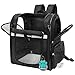 PetAmi Dog Backpack Carrier for Small Large Cat, Pet, Puppies, Ventilated Pet Hiking Backpack Travel Bag, Airline Approved Cat Backpack Carrier, Safety Back Support, Camping Biking, Max 18 lbs, Black