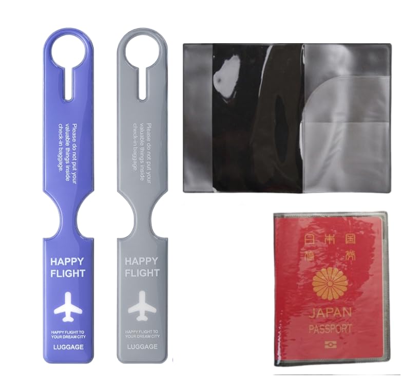 パスポートケース&ラゲッジタグ Amazon.co.jp: 【荷物用ラゲージタグ2枚 + パスポートケース1枚