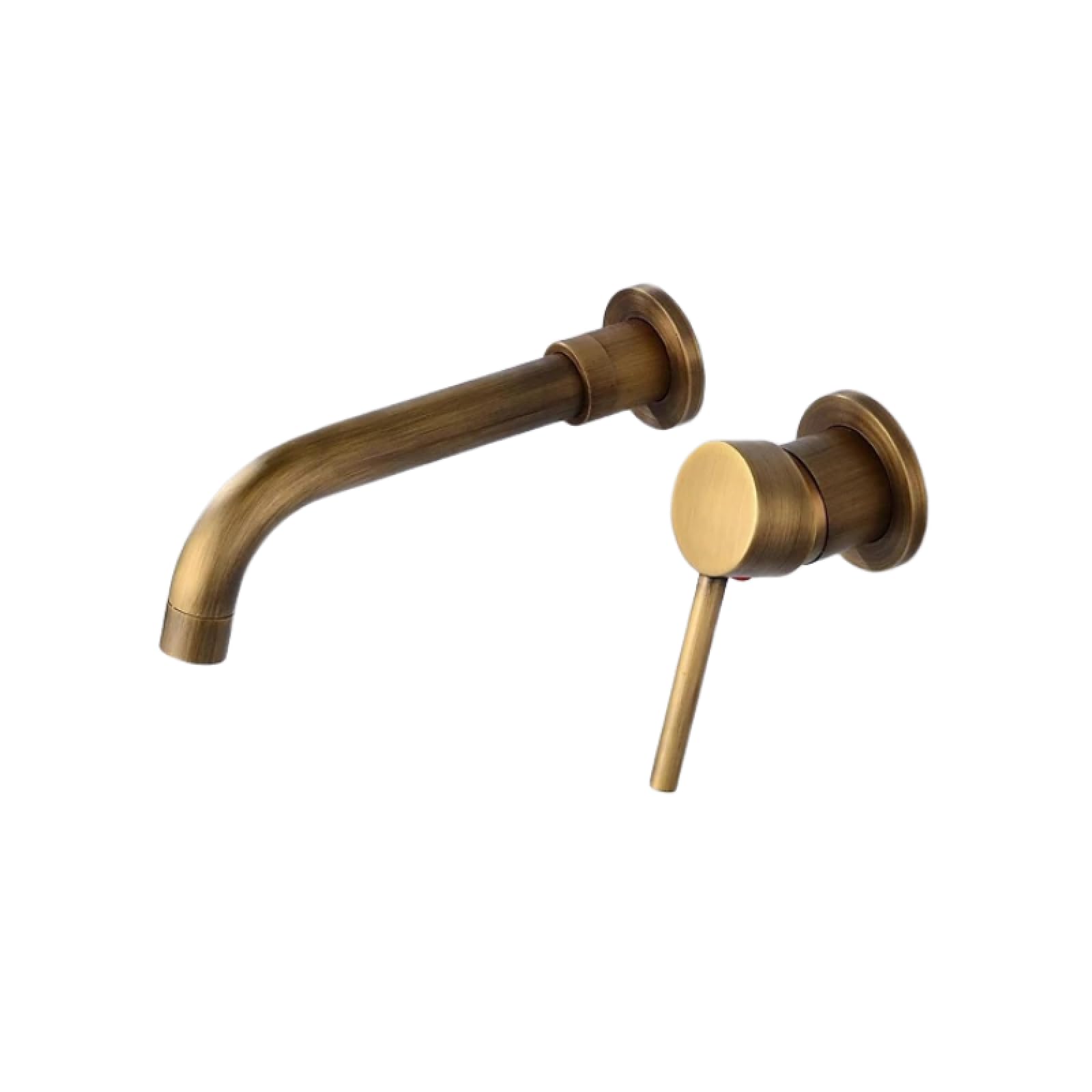 Material De Cobre Grifo De Lavabo Frío Y Caliente Empotrado Oculto En La Pared Enterrada En La Pared Pintura De Doble Orificio Cuerpo Unido Chapado En Oro Cuerpo Dividido Marrón