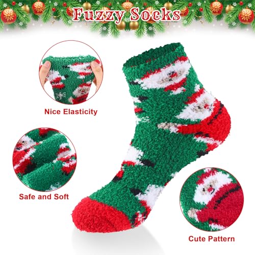 Baderke 6 Set Christmas Mug Gift Set Include Christmas Coffee Mugs 12 oz Xmas Fuzzy Socks Gift Bags and Ribbons DIY Mug Ideas for Women Xmas Winter Birthday Gifts (non-microwavable)(Classic) by Baderke - Image 5