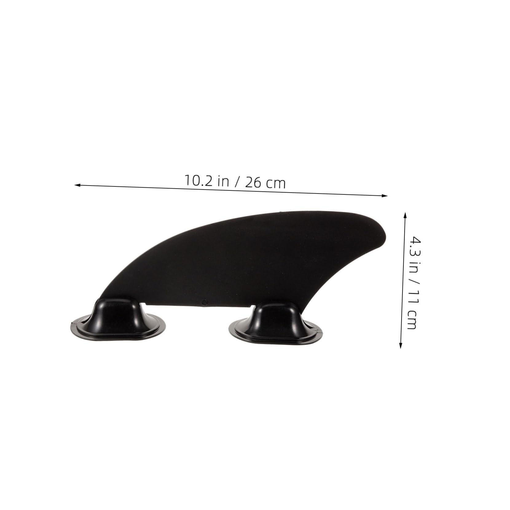2 Aletas De Repuesto para Tabla De Paddle Surf Aletas Inflables Central Desmontable Accesorios para Tabla De Surf De Repuesto De PVC Color Negro