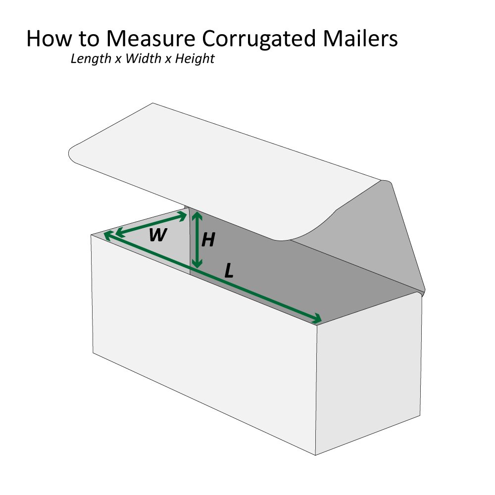 Boxes Fast BFM832 Corrugated Cardboard Mailers, 8 x 3 x 2 Inches, Tuck Top One-Piece, Die-Cut Shipping Cartons, Medium White Mailing Boxes (Pack of 50)