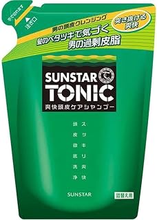 Sunstar 爽肤洗发水 清爽头皮护理 替换装 360mL 无硅配方 [柑橘香草香味] 男士