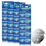 avmzvo CR1220 Batterien Knopfzelle, 20 Stück, 3V Lithium Coin Batterie, auslaufsicher, Lange Haltbarkeit, kindersichere Verpackung【5 Jahre Garantie】
