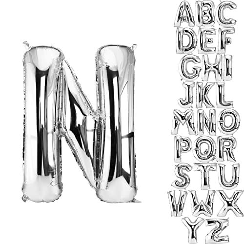 DekoRex® Lettres Ballon Feuille Gonflable pour Votre célébration d'anniversaire ou pour Votre Mariage 40cm Lettre: N