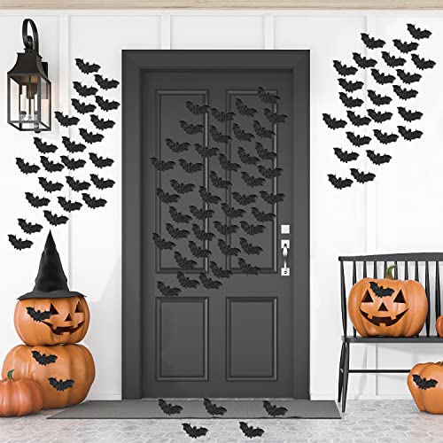 Halloween Plastic Bats Spiders, 200Pcs Mini Bats And Fake Spiders For Halloween Decorations Creepy Scary Prank Toys Plastic Insect Toys Halloween Miniatures #TOP6