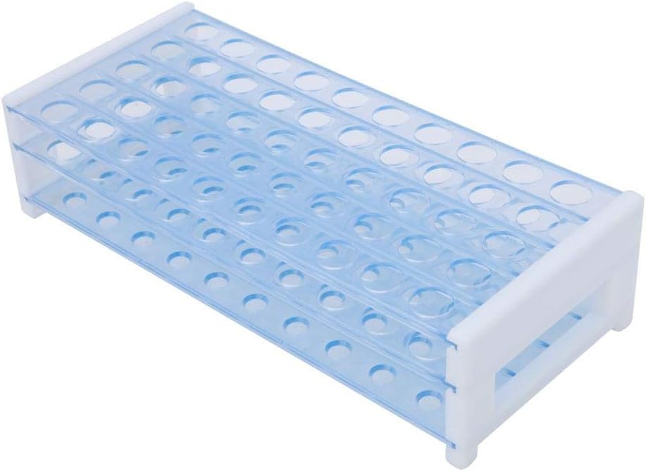 Large Capacity Tube Holder, 3 Layer Plastic Tube Holder 50 Holes Detachable Test Tube Rack for