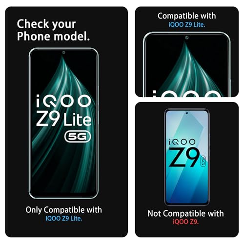 Image of FIRST MART Tempered Glass for iQOO Z9 Lite, 9H 0.3 mm Full-Glue Screen Protector with Cable Protector, 3D Edge-to-Edge, HD Clear, Case-Friendly, Black, Pack of 1